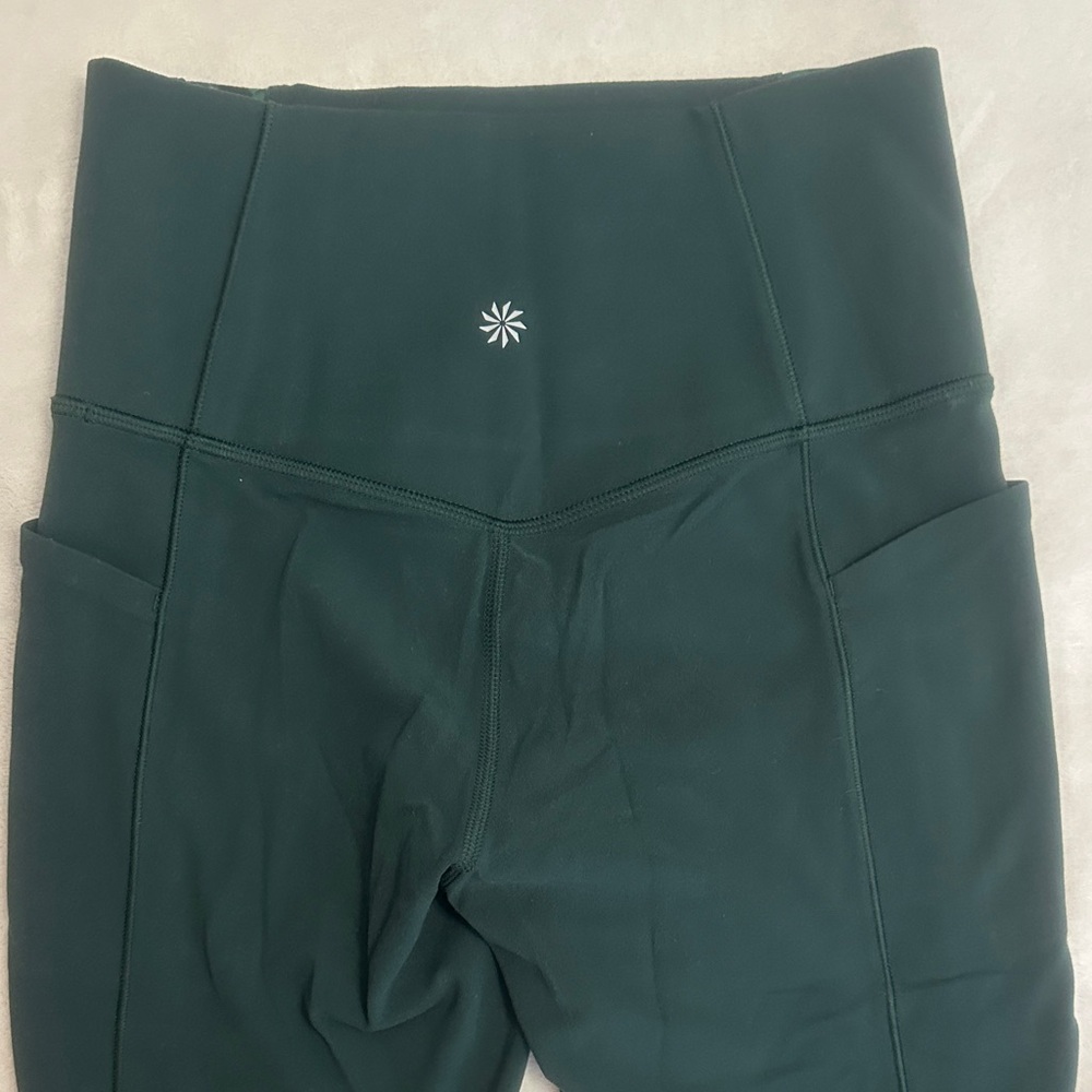 Athleta Hunter Green Leggings w/ Camouflage Detail - Picture 6 of 6